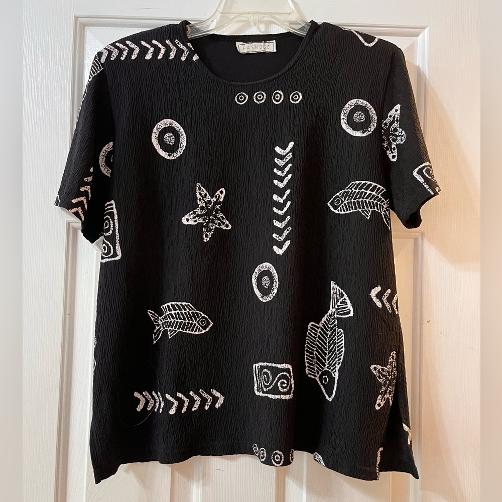 3 for 15$ !!! ⚡️Black and White Patterned Top